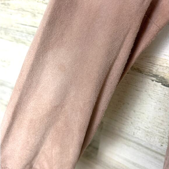 AS by DF Women’s XS Rose Pink Suede Zip Hoodie Jacket Designer NEW - Picture 7 of 8